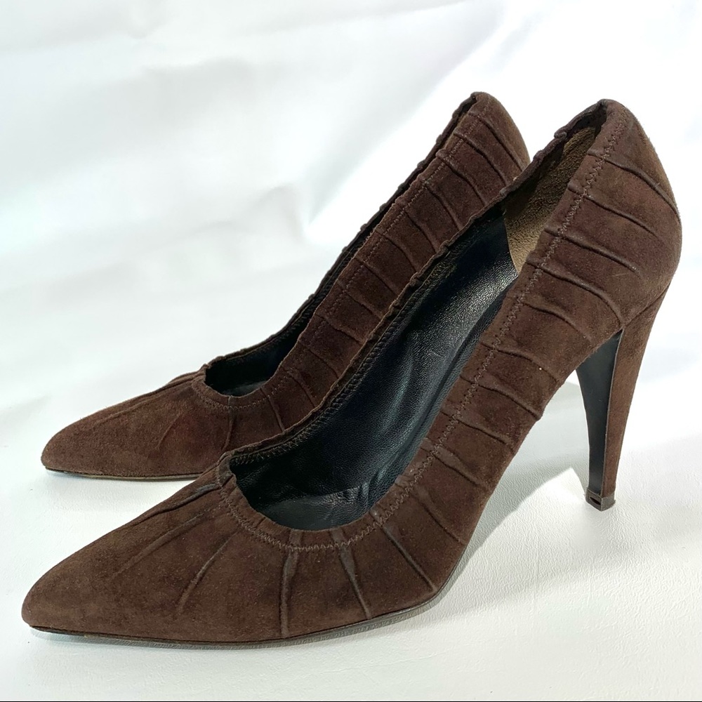 Prada Brown Suede Pumps Heels EUR 37 1/2 - US 7 B